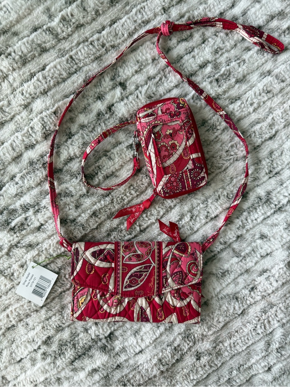 Vera Bradley Rosy Posies Quilted Crossbody & Wristlet Set